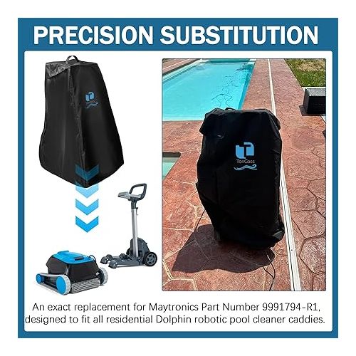  TonGass Swimming Pool Cleaner Cover Pool Cleaner Classic Caddy Cover Compatible with Dolphin Robotic Caddy Cover Exact Replacement for Maytronics Part Number 9991794-R1