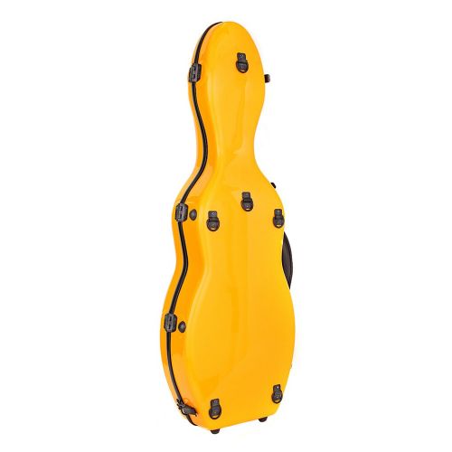  Tonareli Cello-shaped Fiberglass Violin Case - Orange 4/4 - VNF1012