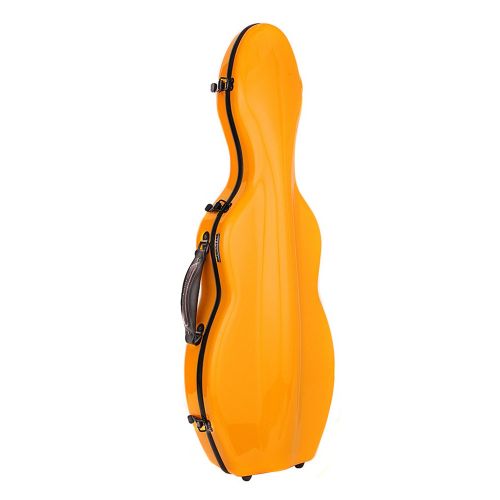  Tonareli Cello-shaped Fiberglass Violin Case - Orange 4/4 - VNF1012