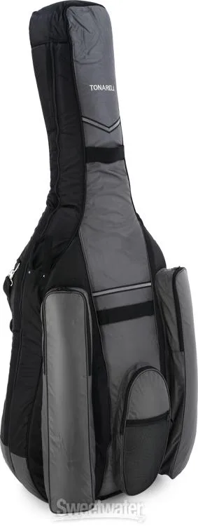  Tonareli BGB34BG 3/4-size Double Bass Bag - Black/Gray