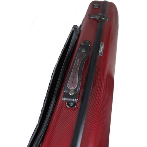  Tonareli Music Supply Tonareli Viola Oblong Fiberglass Case - Special Edition Red Graphite VAFO 1007 - Includes attachable music bag - Adjustable to over 18 inches