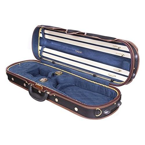  Tonareli Music Supply Tonareli Deluxe Violin Case - 4/4 Blue - VNDLUX1002