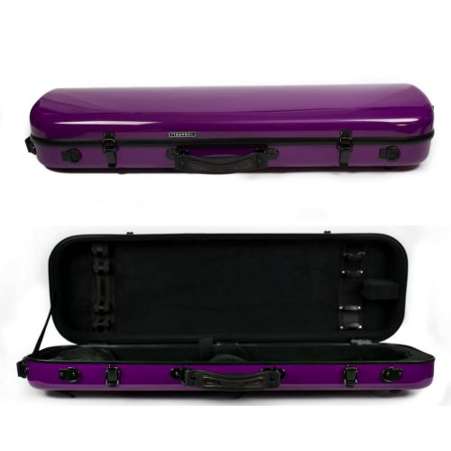  Tonareli Music Supply Tonareli Violin Oblong Fiberglass Case - Purple 4/4 VNFO1006