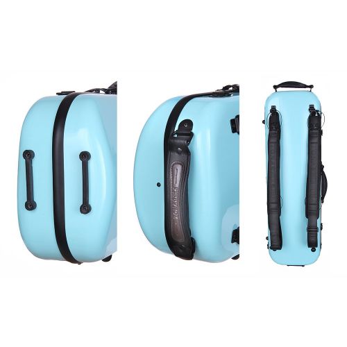  Tonareli Music Supply Tonareli Oblong Fiberglass Violin Case - Turquoise 4/4 VNFO 1012