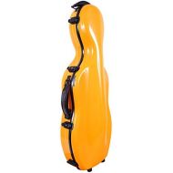 Tonareli Music Supply Tonareli Cello-shaped Fiberglass Viola Case w/ Wheels - Orange VAF1012