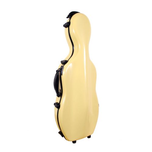  Tonareli Music Supply Tonareli Cello-shaped Adjustable Viola Case Yellow with Wheels