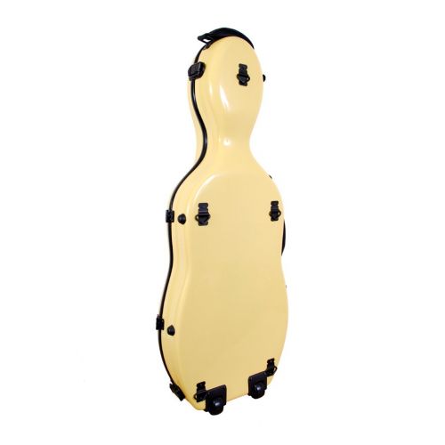  Tonareli Music Supply Tonareli Cello-shaped Adjustable Viola Case Yellow with Wheels
