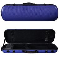 Tonareli Music Supply Tonareli Violin Oblong Fiberglass Case- Blue Checkered Special Edition VNFO 1017 4/4