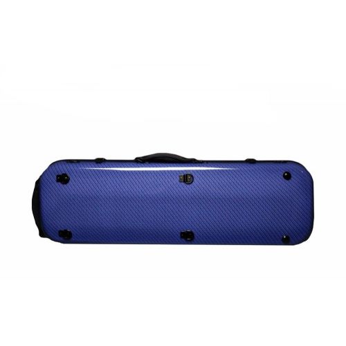  Tonareli Music Supply Tonareli Violin Oblong Fiberglass Case- Blue Checkered Special Edition VNFO 1017 4/4