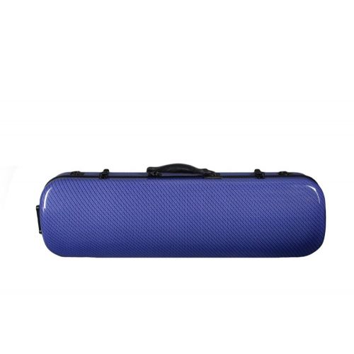  Tonareli Music Supply Tonareli Violin Oblong Fiberglass Case- Blue Checkered Special Edition VNFO 1017 4/4