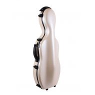 Tonareli Music Supply Tonareli Cello-shaped Fiberglass Viola Case w/ Wheels - Pearl VAF1011