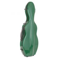 Tonareli Music Supply Tonareli Cello-shaped Fiberglass Violin Case - Green 4/4 - VNF1002