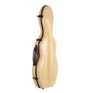 Tonareli Music Supply Tonareli Cello-shaped Fiberglass Violin Case - Yellow 4/4 VNF1006