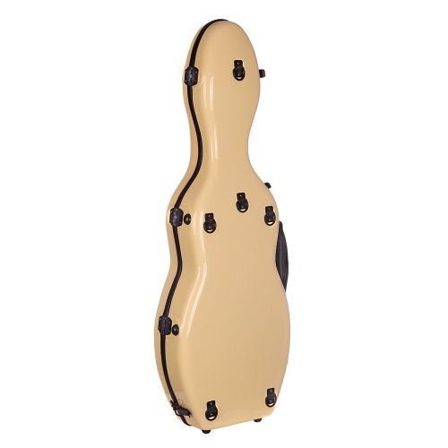  Tonareli Music Supply Tonareli Cello-shaped Fiberglass Violin Case - Yellow 4/4 VNF1006