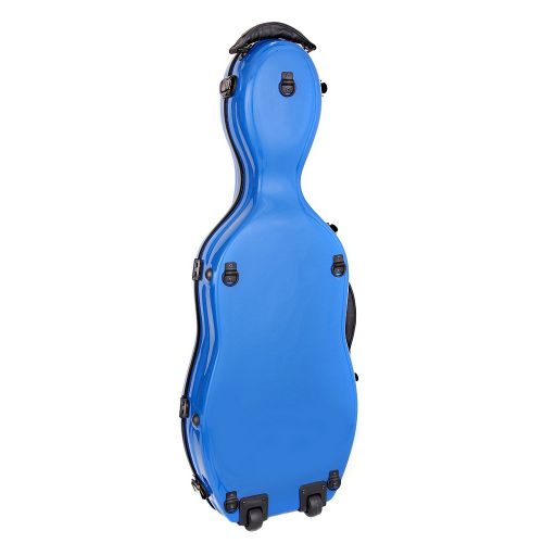  Tonareli Music Supply Tonareli Cello-shaped Adjustable Viola Case Blue with Wheels VAF1008