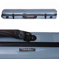 Tonareli Music Supply Tonareli Violin Oblong Fiberglass Case- Blue Graphite VNFO 1011