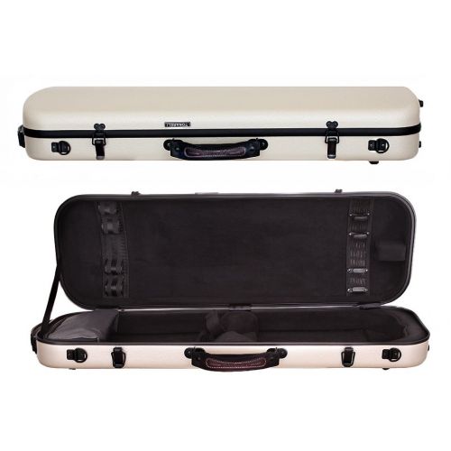  Tonareli Music Supply Tonareli Violin Oblong Fiberglass Case - Pearl 4/4 VNFO 1009