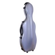 Tonareli Music Supply Tonareli Cello-shaped Fiberglass Viola Case w/ Wheels - Silver VAF1009