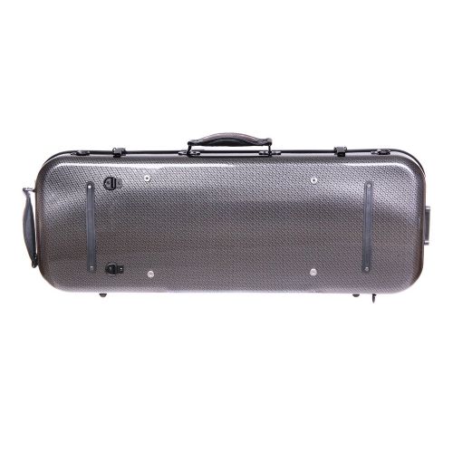  Tonareli Music Supply Tonareli Viola Oblong Fiberglass Case - Special Edition Checkered VAFO 1003 - Includes attachable music bag - Adjustable to over 18 inches