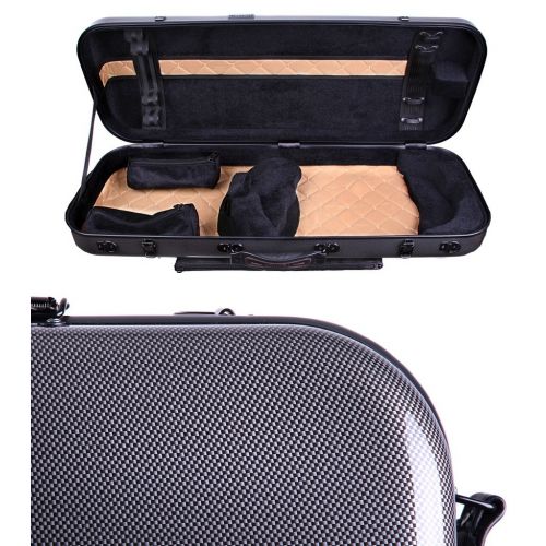  Tonareli Music Supply Tonareli Viola Oblong Fiberglass Case - Special Edition Graphite VAFO 1001 - Includes attachable music bag - Adjustable to over 18 inches