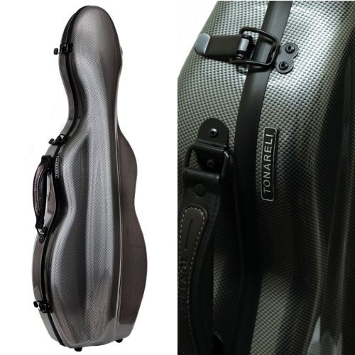  Tonareli Music Supply Tonareli Special Edition Violin Fiberglass Case - Graphite - 4/4 VNF1018