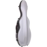 Tonareli Music Supply Tonareli Cello-shaped Fiberglass Violin Case - Silver 4/4 - VNF1004