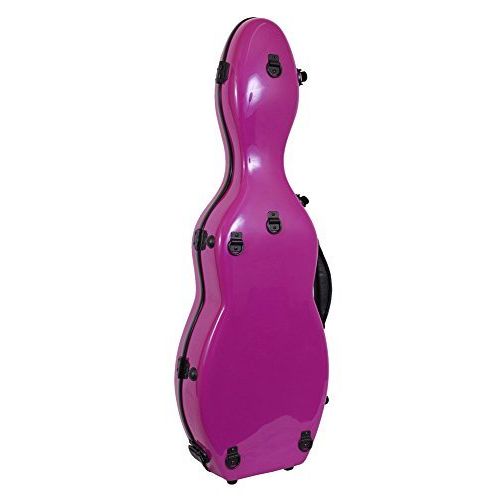  Tonareli Music Supply Tonareli Cello-shaped Fiberglass Violin Case - Purple 4/4 - VNF1010