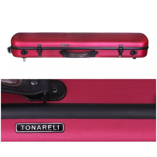  Tonareli Music Supply Tonareli Violin Oblong Polycarbonate & Fiberglass Case - Burgundy VNPCO1000