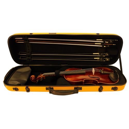  Tonareli Music Supply Tonareli Oblong Fiberglass Violin Case - Orange 4/4 VNFO1005