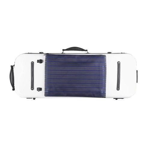  Tonareli Music Supply Tonareli Viola Oblong Fiberglass Case - White VAFO 1000 - Includes attachable music bag - Adjustable to over 18 inches