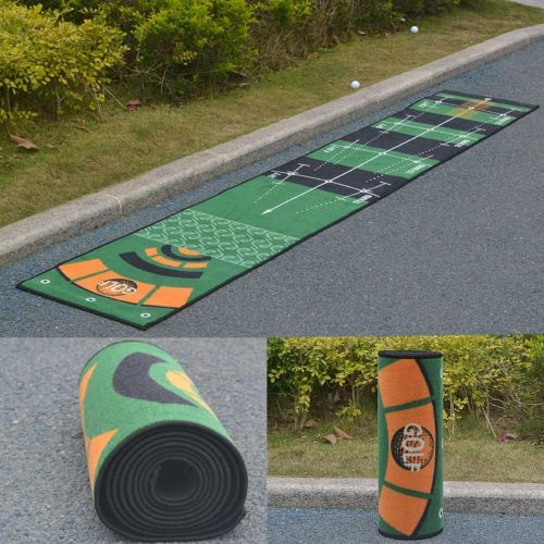  tonchean Indoor Golf Putting Green 10 x 1.7 FT Golf Putting Mat with Non Slip Rubber Backing Professional Training Putting Golf Mat for Home Office Outdoor