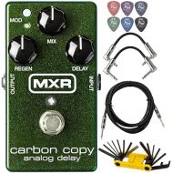 MXR M169 Carbon Copy Analog Delay Electric Guitar Effects Pedal with Tonebird Patch Cable, Picks, Multi-Tool, Instrument Cable Bundle