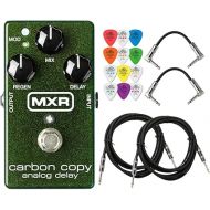 MXR M169 Carbon Copy Analog Delay Electric Guitar Effects Pedal with Tonebird Instrument Cable, 2- Patch Cable, 12- Dunlop Picks Bundle