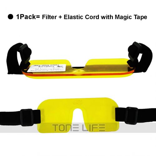  Tonelife Yellow Fluoreszenzfilter Fluorodiving Mask & Strap Gelb (Barrier) Filter fuer Scuba Dive Mask Match Unterwasser-Videoleuchten und dichroitischen Filter