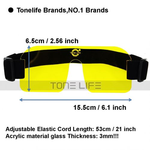  Tonelife Yellow Fluoreszenzfilter Fluorodiving Mask & Strap Gelb (Barrier) Filter fuer Scuba Dive Mask Match Unterwasser-Videoleuchten und dichroitischen Filter