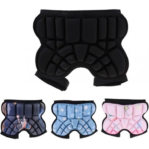  Tongina 3D Padded Hip Protective Shorts Butt Pad Shorts Paded Short Pants for Kids Boys Girls Ski Skiing Skating Skateboarding Snowboard