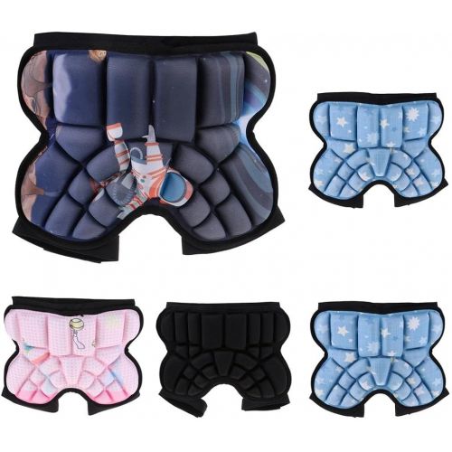  Tongina 3D Padded Hip Protective Shorts Butt Pad Shorts Paded Short Pants for Kids Boys Girls Ski Skiing Skating Skateboarding Snowboard