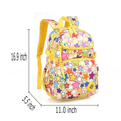  Tonlen Colorful Girl Kid School Book Bag for Elementary Backpack