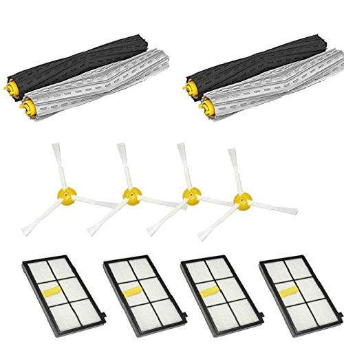  Tonsee 4 x 800 Seitenbesen + 4 x 800 Serie HEPA Filter fuer iRobot Roomba 800/900 Serie 870 880 980 Vakuum Reinigung Roboter