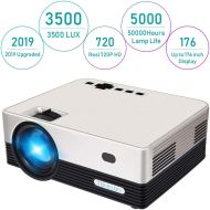 [아마존 핫딜] Projector, Tontion 3500 Lux Video Projector Real 720P -50,000 Hour LED Full HD Mini Projector, Compatible with Amazon Fire TV Stick, HDMI, VGA, USB, AV, SD for Home Theater