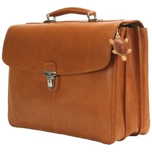  Mens Leather 17 Laptop Business Briefcase Bag for Professionals Triple Compartment Multi Organizational Pockets made with Real Italian Cowhide Leather by Tony Perotti