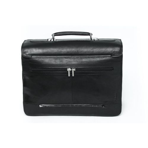  Mens Leather 17 Laptop Business Briefcase Bag for Professionals Triple Compartment Multi Organizational Pockets made with Real Italian Cowhide Leather by Tony Perotti