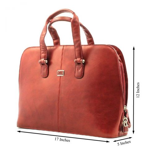  Tony Perotti Italian Leather Zip-around Laptop Business Shoulder Briefcase