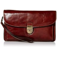 Tony Perotti Unisex Italian Bull Leather Horizontal Compact Mini Briefcase