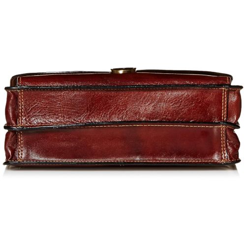  Tony Perotti Unisex Italian Bull Leather Horizontal Compact Mini Briefcase