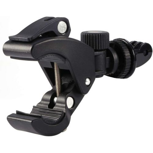  Tonysa Bicycle Camera Handlebar Clamp Mount, 360° Rotatable Motorcycle Handlebar Clip On Clamp Mount for GoPro Camera