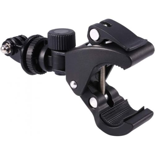  Tonysa Bicycle Camera Handlebar Clamp Mount, 360° Rotatable Motorcycle Handlebar Clip On Clamp Mount for GoPro Camera