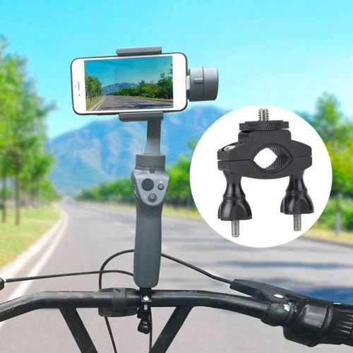  Tonysa Bicycle Camera Bracket, Aluminium Alloy 1/4 Screw Bicycle Bike Mount, for DJI OSMO Action, for Gopro 7 6 5 4, for SJCAM, for XiaoYi Action Cameras, for Handlebars with Diame