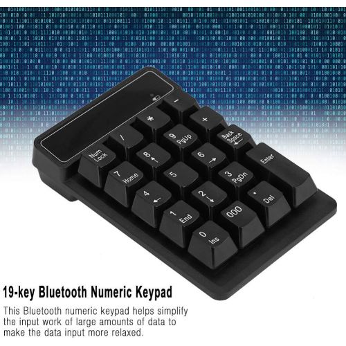  [아마존베스트]Tonysa Waterproof Bluetooth Numeric Keypad, Wireless Numeric Bluetooth Keypad, Portable Wireless Number Pad with 19 Buttons / Thousands Keys for Microsoft/Android/iMac/iOS