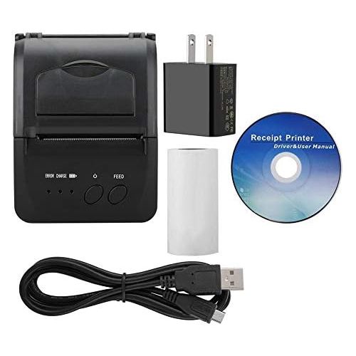  [아마존베스트]Tonysa Thermal Printer USB + Serial Bluetooth WiFi Thermal Printer Mini Portable 58 mm Printer Receipt Printer for iOS/Android/Windows with 70 mm/sec High-Speed Printing